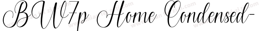 BW7p Home Condensed字体转换